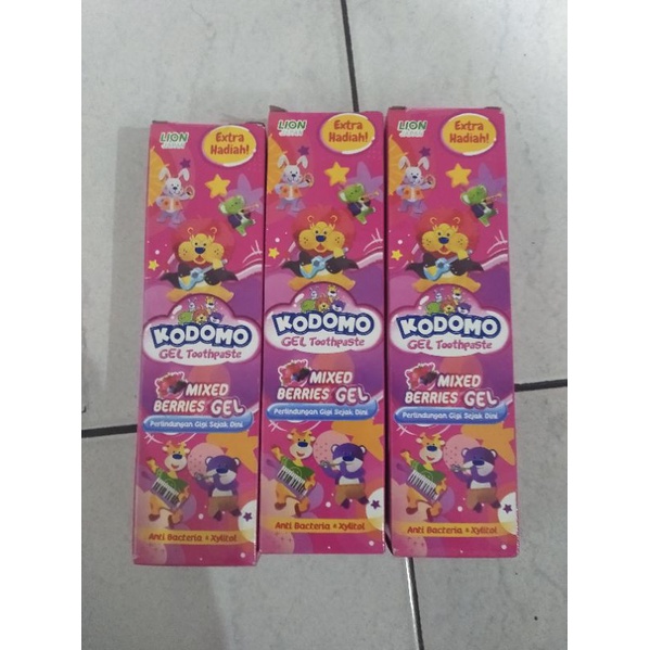 kodomo pasta gigi anak mixed berrries gel strawbery