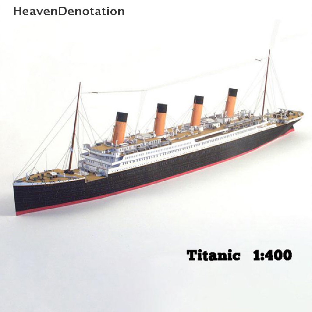 (Heavendenotation) Mainan Model Kapal Titanic 3d Bahan Kertas Skala 1: 400 Diy