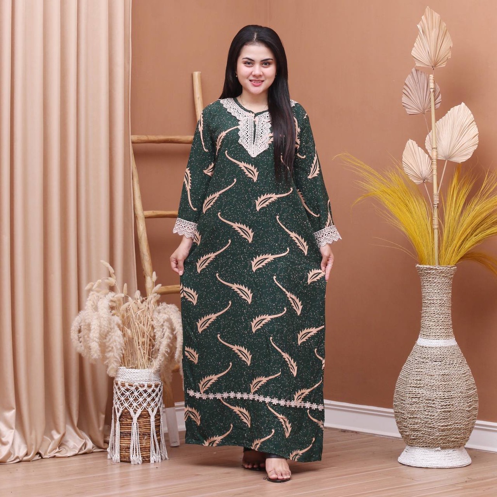 Batik Prass - DASTER ARAB PANJANG | RAYON SUPER GRADE A | DASTER BUSUI | RENDA MILO ORI-4
