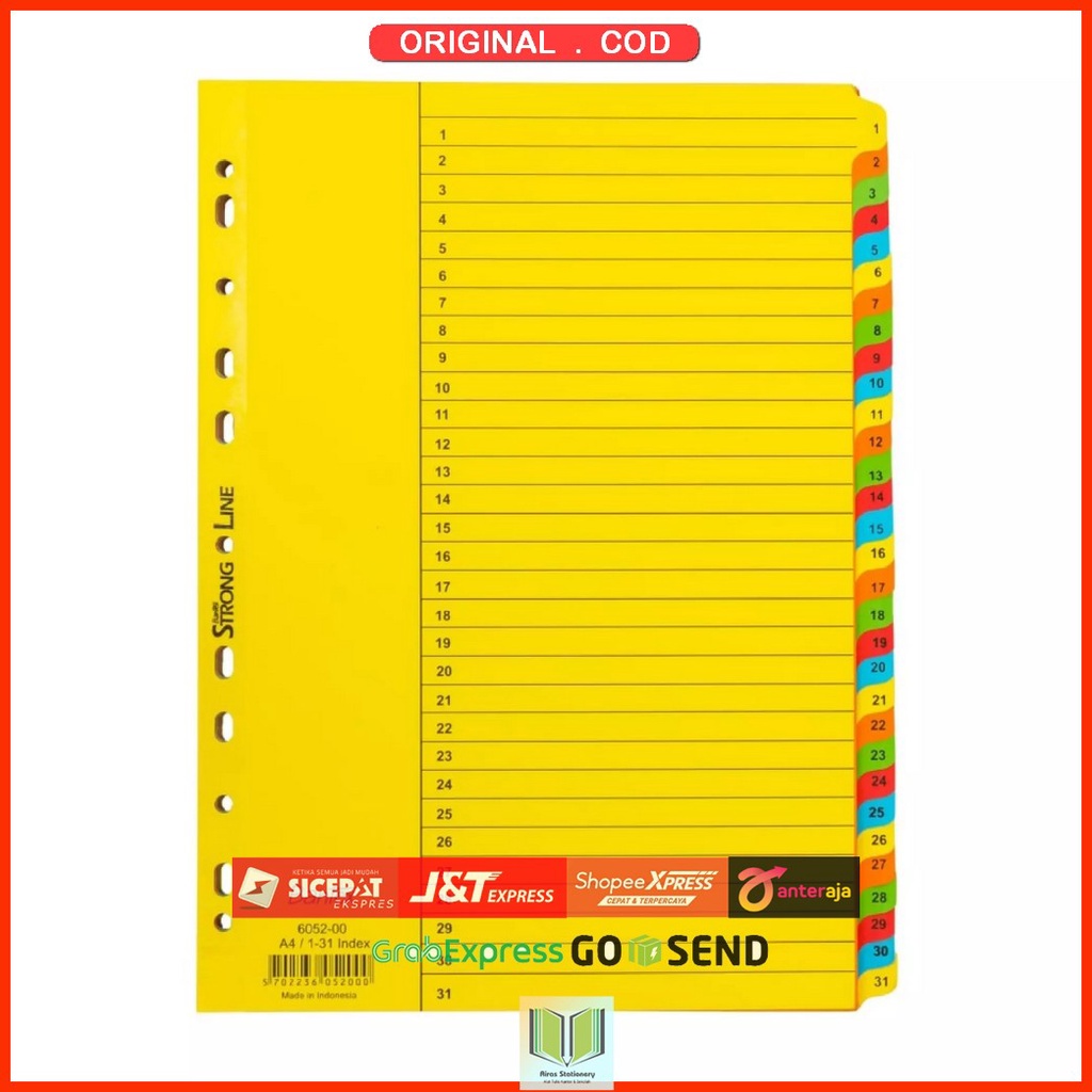 

Bantex 6052-00 Carton Index A4 1-31 (31 pages)