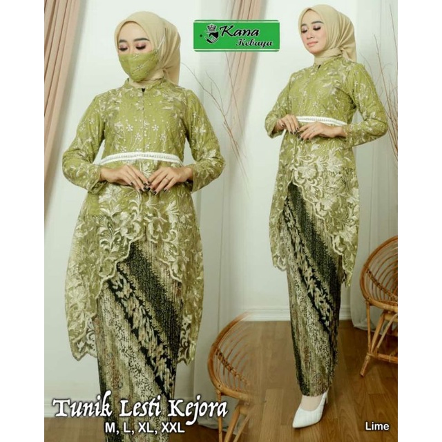 SETELAN KEBAYA TUNIK LESTI KEJORA - TUNIK TULLE FULL MUTIARA PAYET - OUTFIT KEBAYA MODERN - KEBAYA PESTA - KEBAYA COUPLE