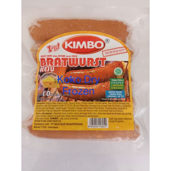 

KIMBO SOSIS BRATWURST KEJU ISI 10 PCS