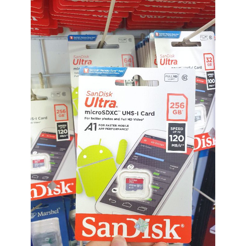 Micro SD SanDisk Ultra Class 10 256GB 512GB / MicroSD Sandisk Ultra Class10 Memori Card Original