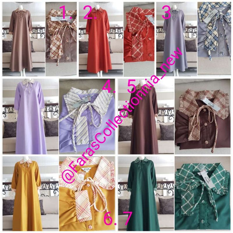 Gamis katun IMa tuyobo mix katun jepang kotak ori hy Edness Kayla