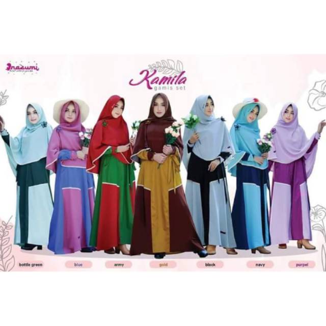 Gamis Kamila Daily set Hijab by Nazumi