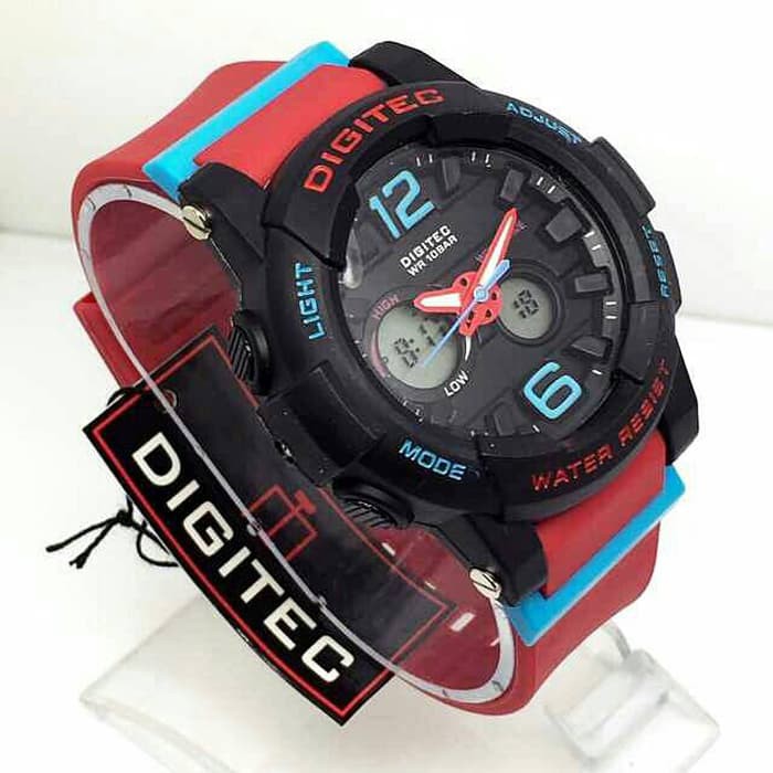 Jam Tangan Digitec Original DG2073T Dualtime Rubber