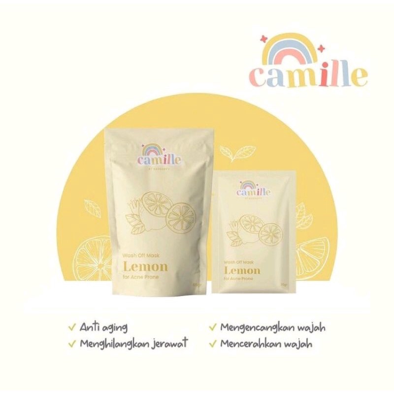 CAMILLE BEAUTE BPOM MASKER ORGANIK BY NADSHAVV (READY STOK)-Lemon