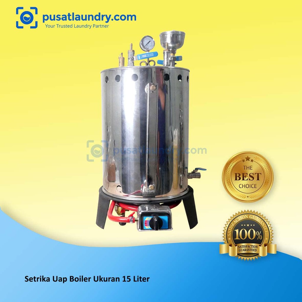 Setrika uap Boiler 15 Liter Laundry Konveksi 15 L Lengkap 1 Set - Boiler 15 Liter Lengkap