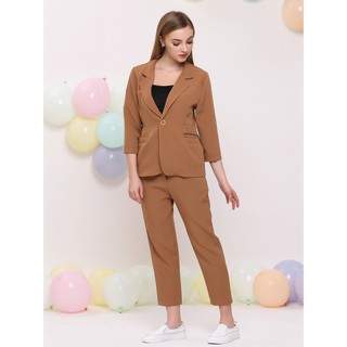 dusty rose pantsuit