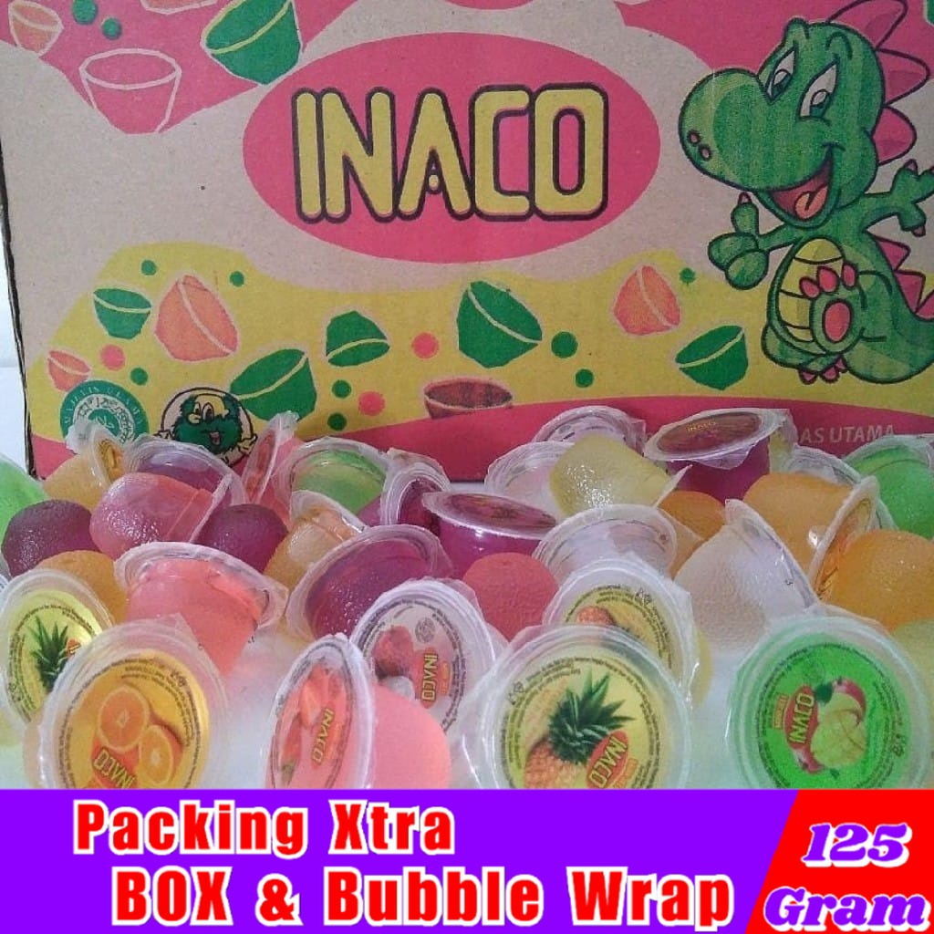 

jajanan Inaco Jelly Mini 125gr Rasa Buah-Buahan Segar / Ager Mini Inaco - Hufaida Snack