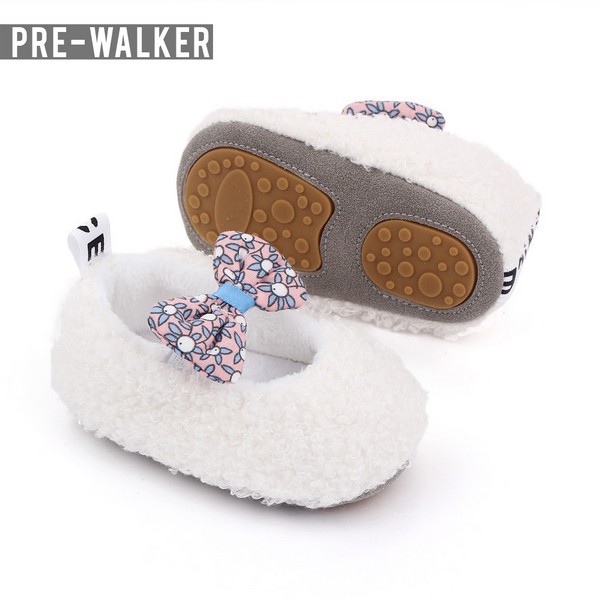 Sepatu Prewalker Bayi - Sepatu Bayi Perempuan Anti Slip Sol Karet S1172