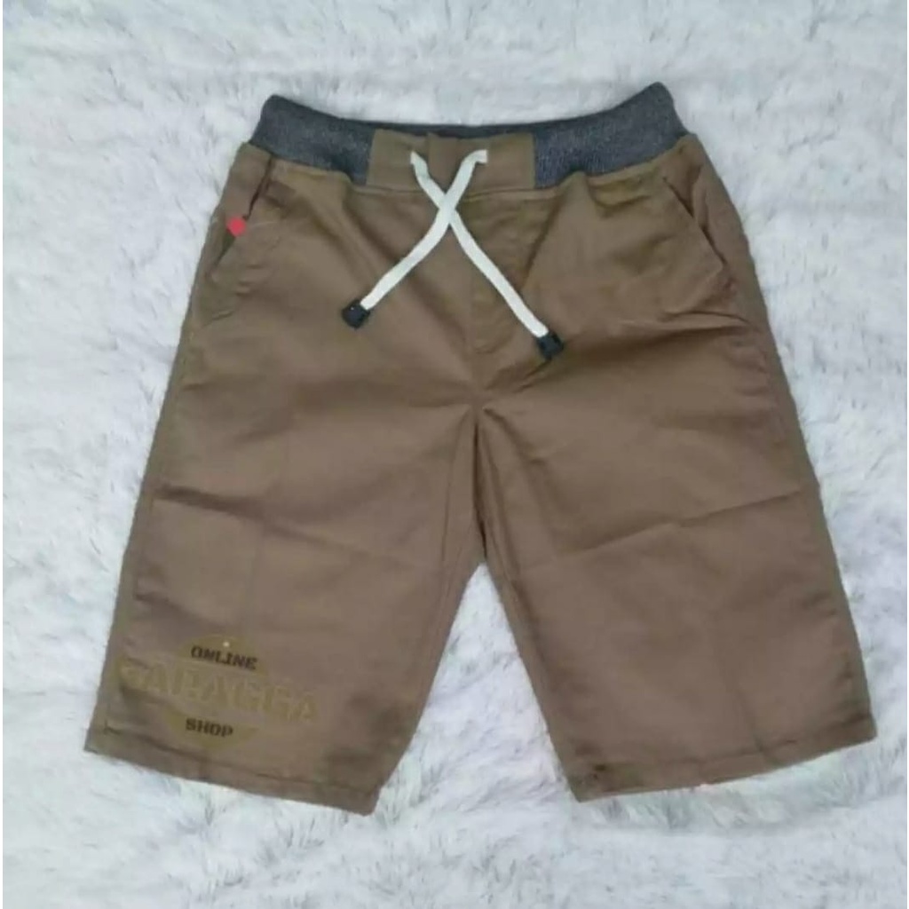 Celana pendek polos chinos pria remaja dan dewasa celana rib model distro anak laki-laki celana harian cowo cowok