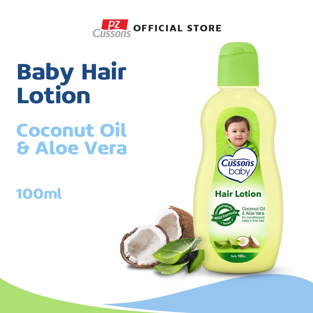 Cussons Baby Hair Lotion Coconut Oil & Aloe Vera - Losion Rambut Bayi 100ml