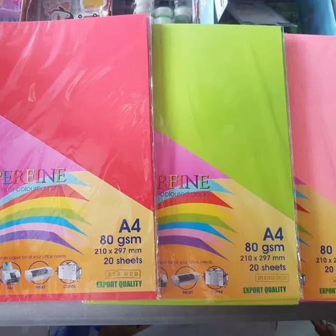 

Kertas HVS Warna A4 80gr Paperfine