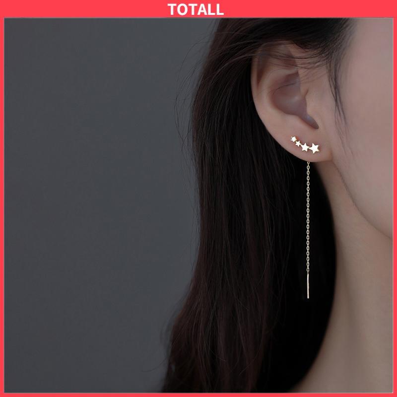 COD Star Rumbai Anting Gantung Rantai Panjang untuk Aksesoris Perhiasan Fashion Wanita-Totall