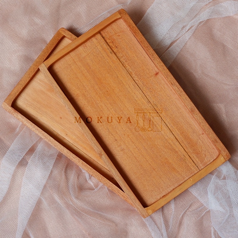 Simple Nampan Kayu Mahoni. Mahogany Wooden Tray