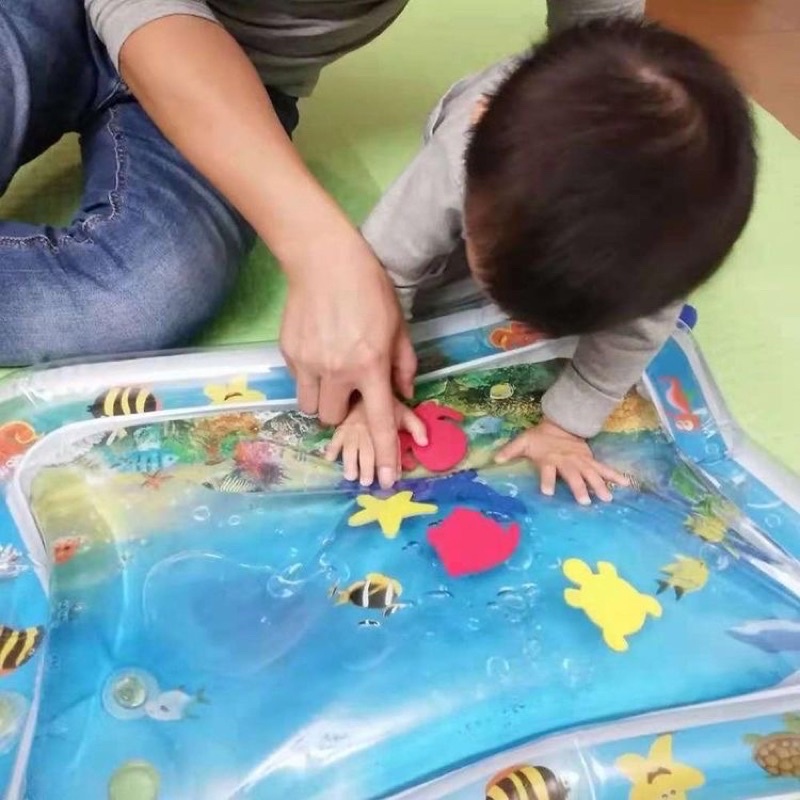 WATER INFLATABLE PLAYMAT |  mainan matras edukasi air bayi | tummy time play activity baby water