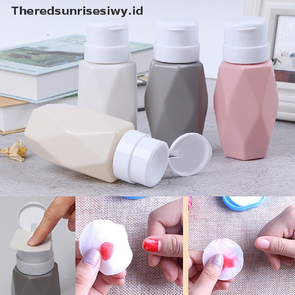 (Theredsunrisesiwy.Id) Botol Pump Kosong 200ml Untuk Cairan Pembersih Kutek