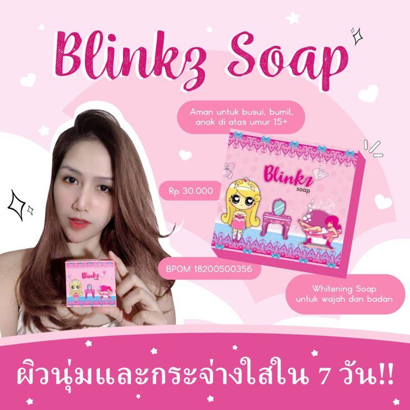 (BISA COD) BLINKZ SOAP Whitening Viral. BPOM & READYSTOCK.