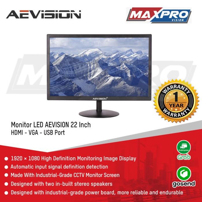 MONITOR LED AEVISION 22 INCH AE-LED22A-2K - HDMI VGA SPEAKER