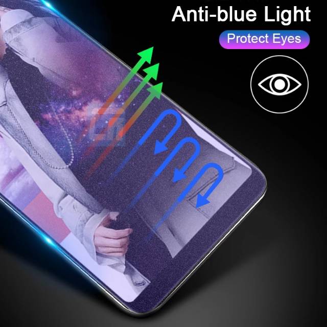 Tempered Glass Blue Matte Samsung A11 TG Anti Gores Full Layar Anti Radiasi Ray Screen Protector