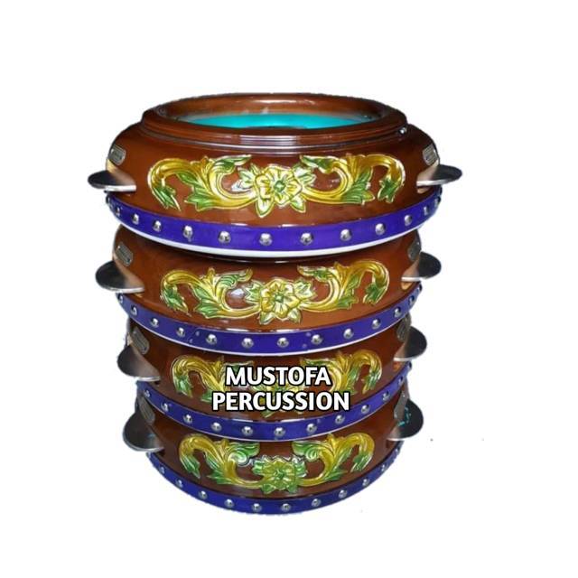 Promo Rebana Hadroh ukir diameter 30 cm kencer Kuningan stenlis