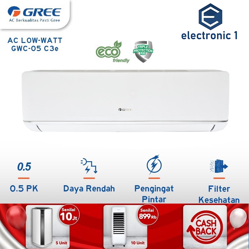 AC GREE 1/2 PK LOW WATT GWC-05C3E