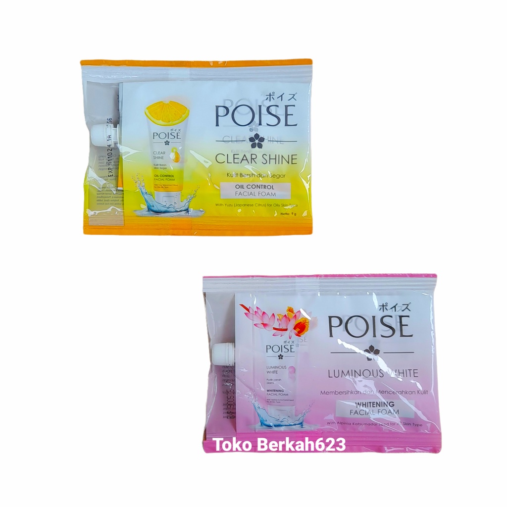 POISE Facial Foam Sachet - Sabun Muka / Pembersih Wajah