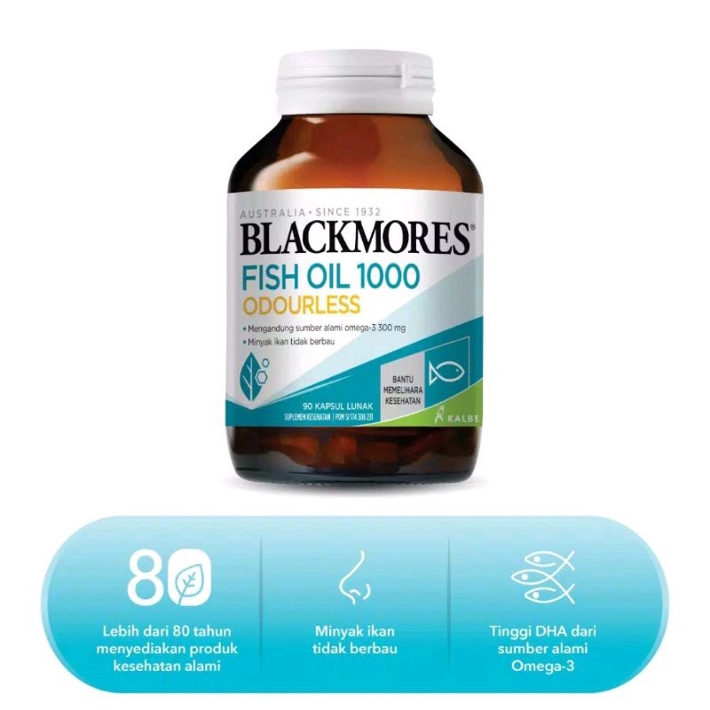 Blackmores Odourless Fish Oil 1000 (30)/ daya tahan tubuh