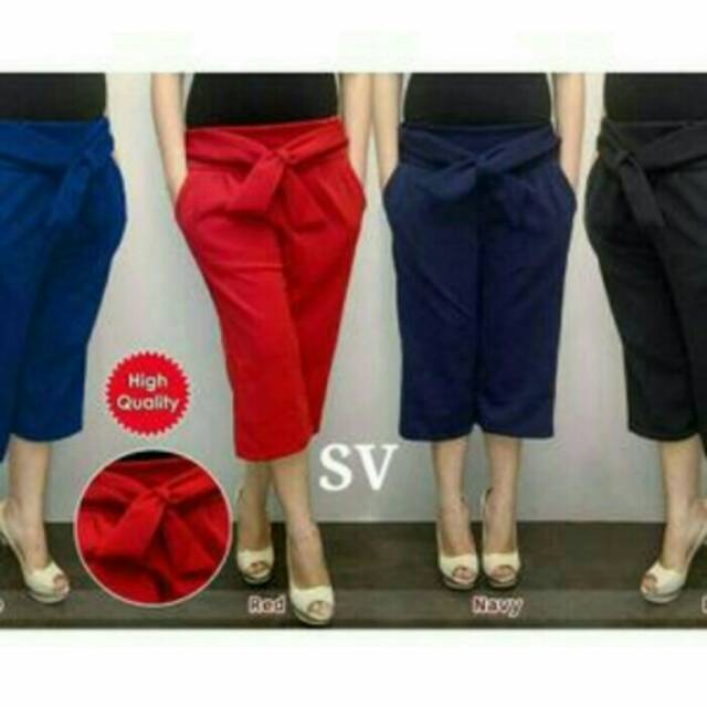 Celana kulot  pendek wanita 7/8