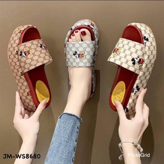 MICKEY SANDALS/WEDGES SLOP FASHION KOREA #JM-WS8680