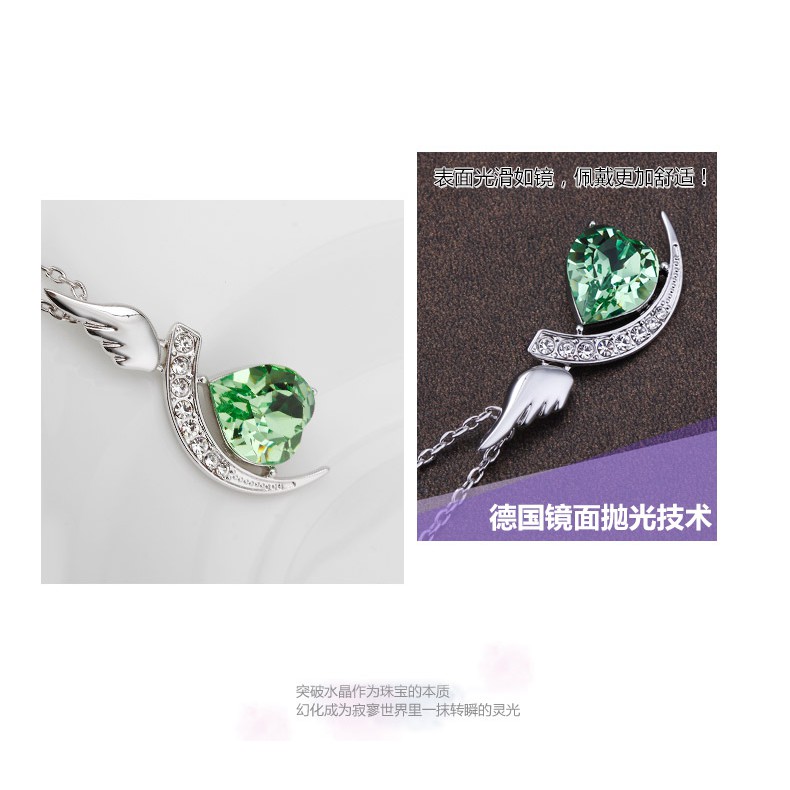 Angel Tear Kalung Wanita Kristal Swarovski Crystal Pendant Cewek Hadiah Kado Ultah