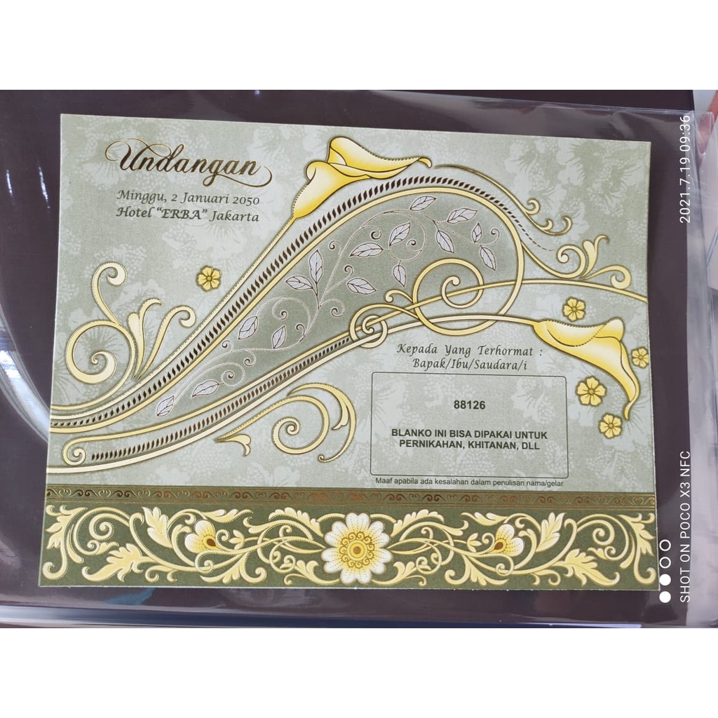 UNDANGAN BLANGKO ERBA 88126