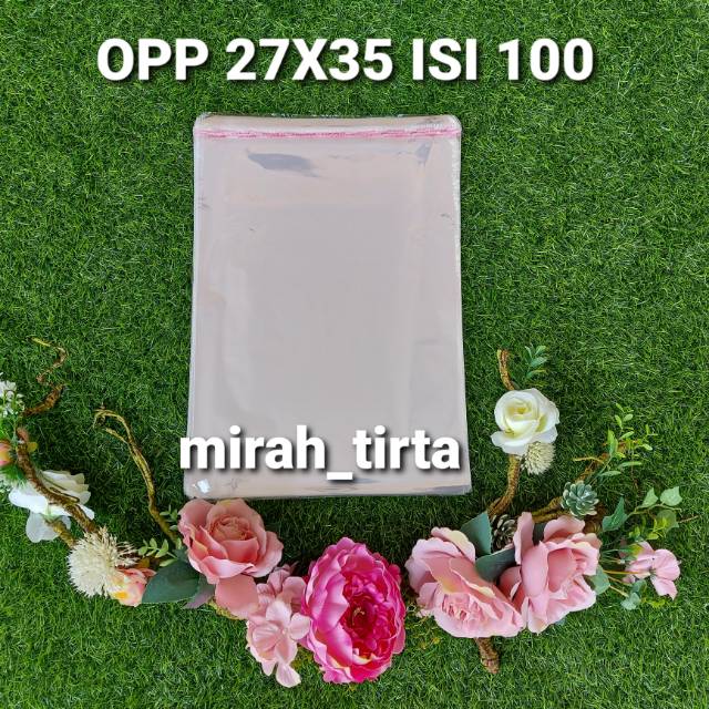 

PLASTIK OPP 27 X 35 ISI 100. PLASTIK KACA OPP . PLASTIK SOUVENIR