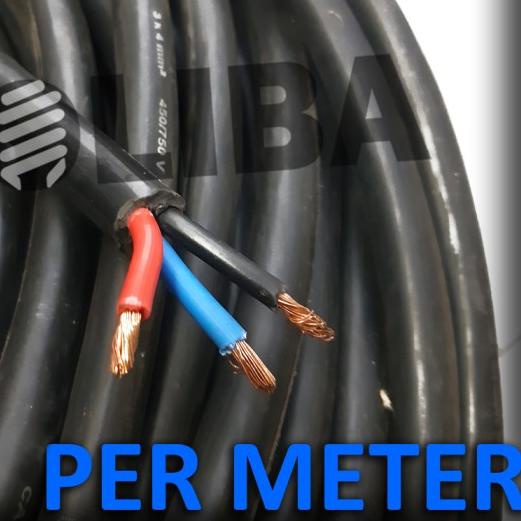 ➨ kabel hitam eterna nyyhy 3x4 / 3 x 4 serabut isi 3 /4mm 4 mm/meter sni ♕