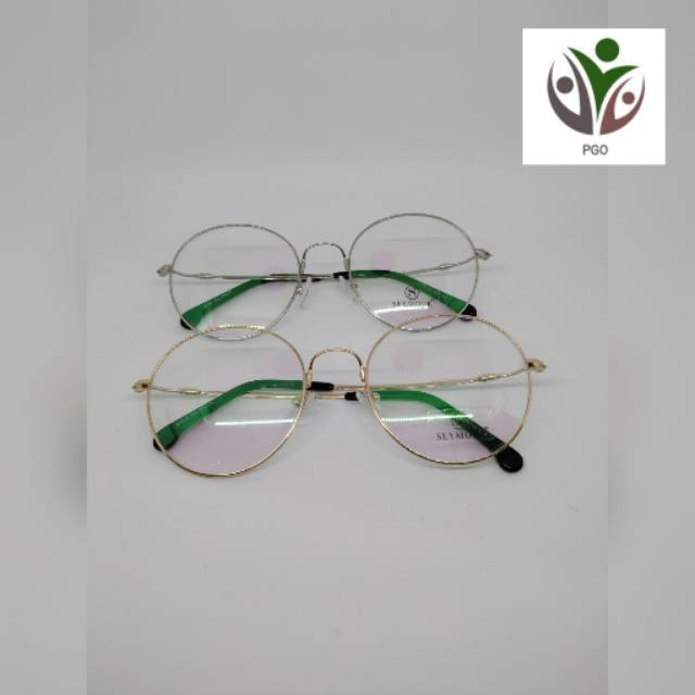 Frame kacamata oval metalik pria/wanita SYR55940