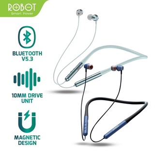 ROBOT Spirit N20 Headset Bluetooth Wireless Neckband Earphone Magnetic Earbuds Garansi Original Resmi