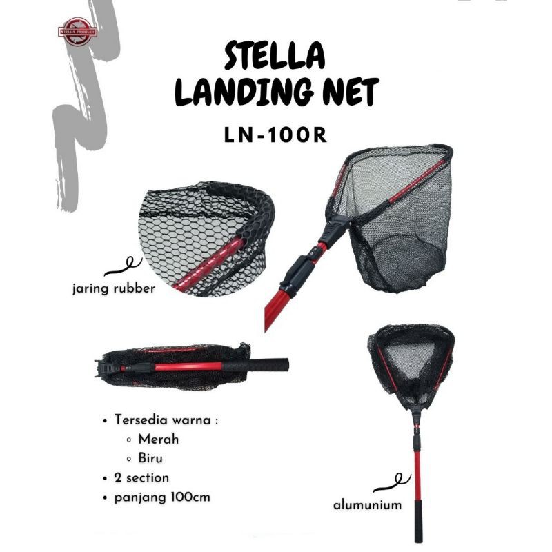 LANDING NET / SEROK LIPAT STELLA LN-100R (Color BLUE &amp; RED)