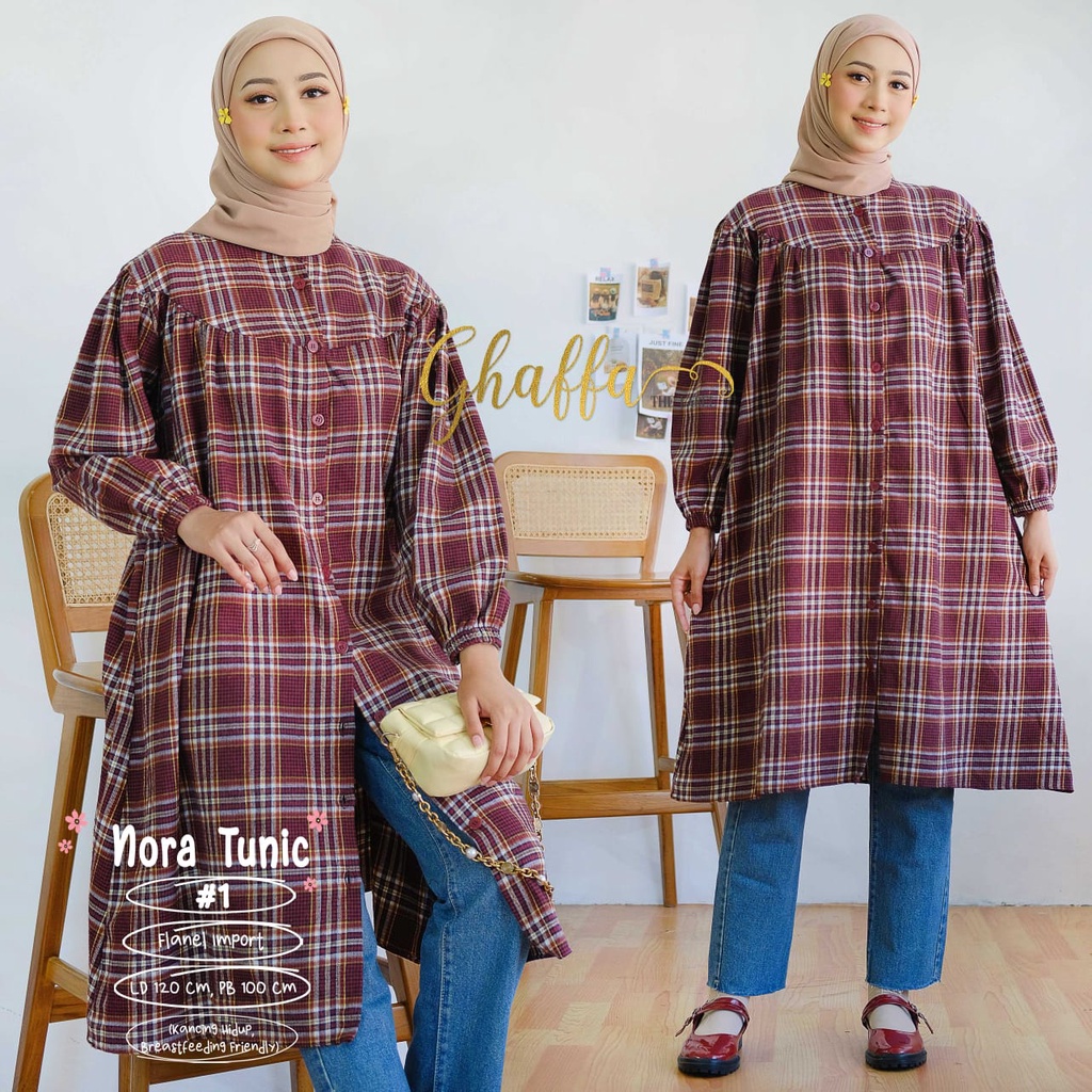 Nora #1Tunic / Tunik Flanel Original Ghaffa The Label