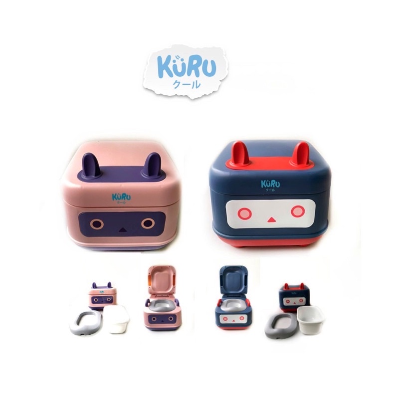 KURU Potty Training Robot Pispot Pipis BAB Anak Motif Robot Cowok Cewek Pispot Dengan tutup anti tumpah