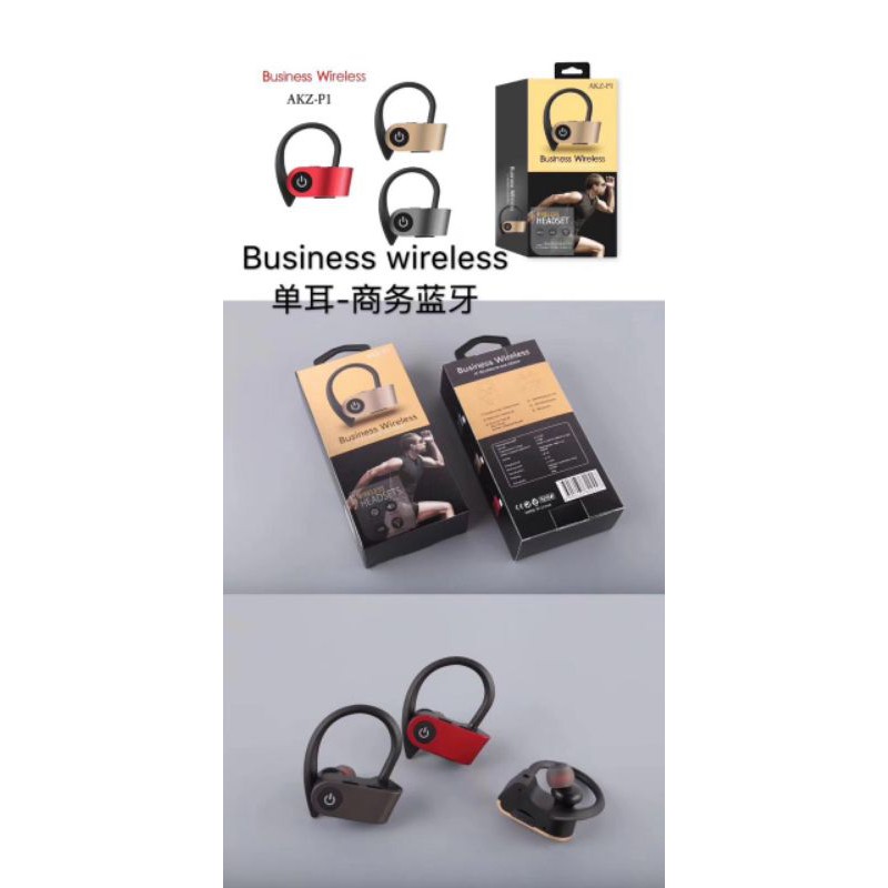 Headset Sports AKZ Z1 wireless bluetooth earphone handset handsfree hedset henset hensfri hf