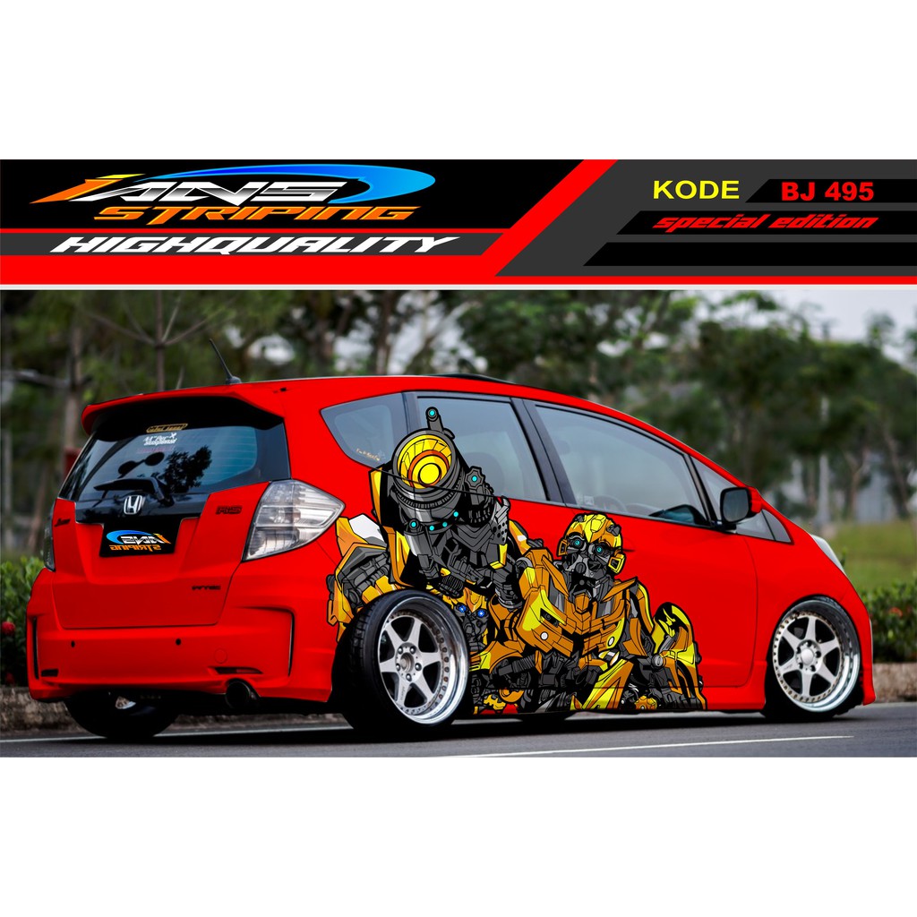 STICKER MOBIL JAZZ BRIO AGYA SWIFT YARIS / DECAL STICKER MOBIL / STICKER MOBIL TRANSFORMER