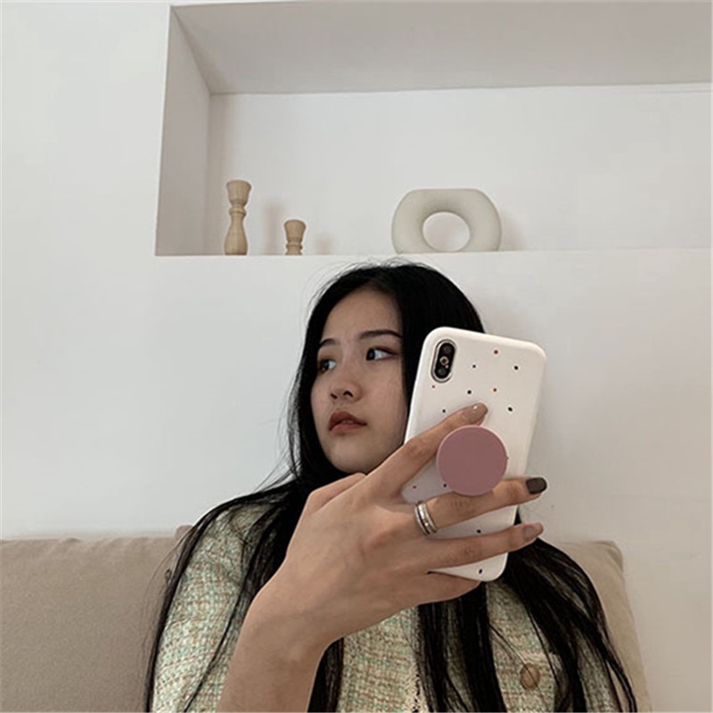 Phone Holder Bentuk Bulat Untuk Iphone 11 Pro 5s Se 2020 6 7 8 Plus X Xr Xs Max