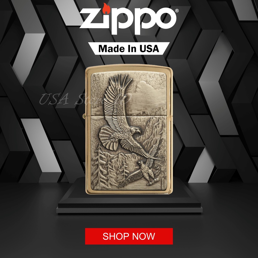Mancis Zippo Original Soaring Eagles 20854 Made In USA