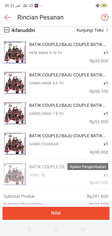 Batik Couple//baju Couple Batik Keluarga//batik Ayah Dana Anak