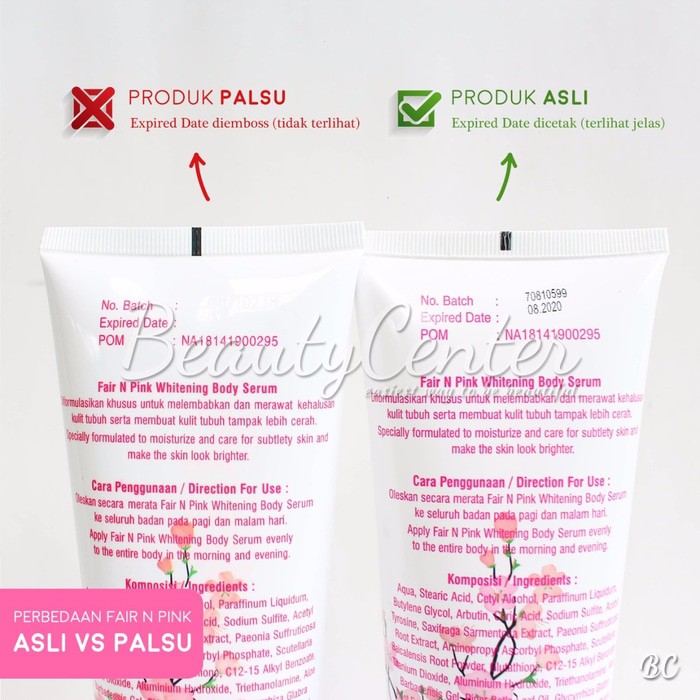  Perbedaan  Fair N Pink Body Serum  Asli  Dan  Palsu  Tips 