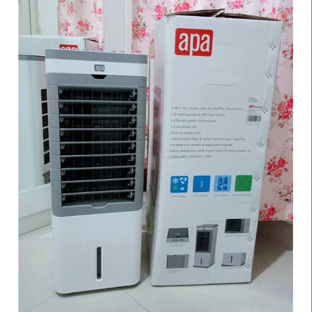 Air cooler AC / kipas angin uap portable merk APA putih murah mulus bergaransi Ace Hardware
