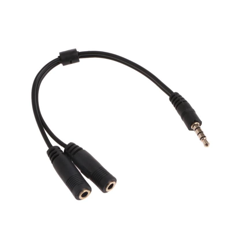 VIVI   3.5mm Stereo Audio 1 Male To 2 Female Jack Earphone/Mic Y Splitter Adapter Cable