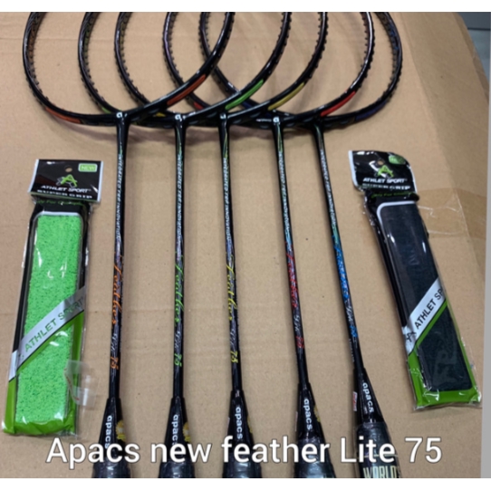 RAKET BADMINTON APACS NEW FEATHER LITE 75-6UG2 /75GRAM -35LBS ORIGINAL