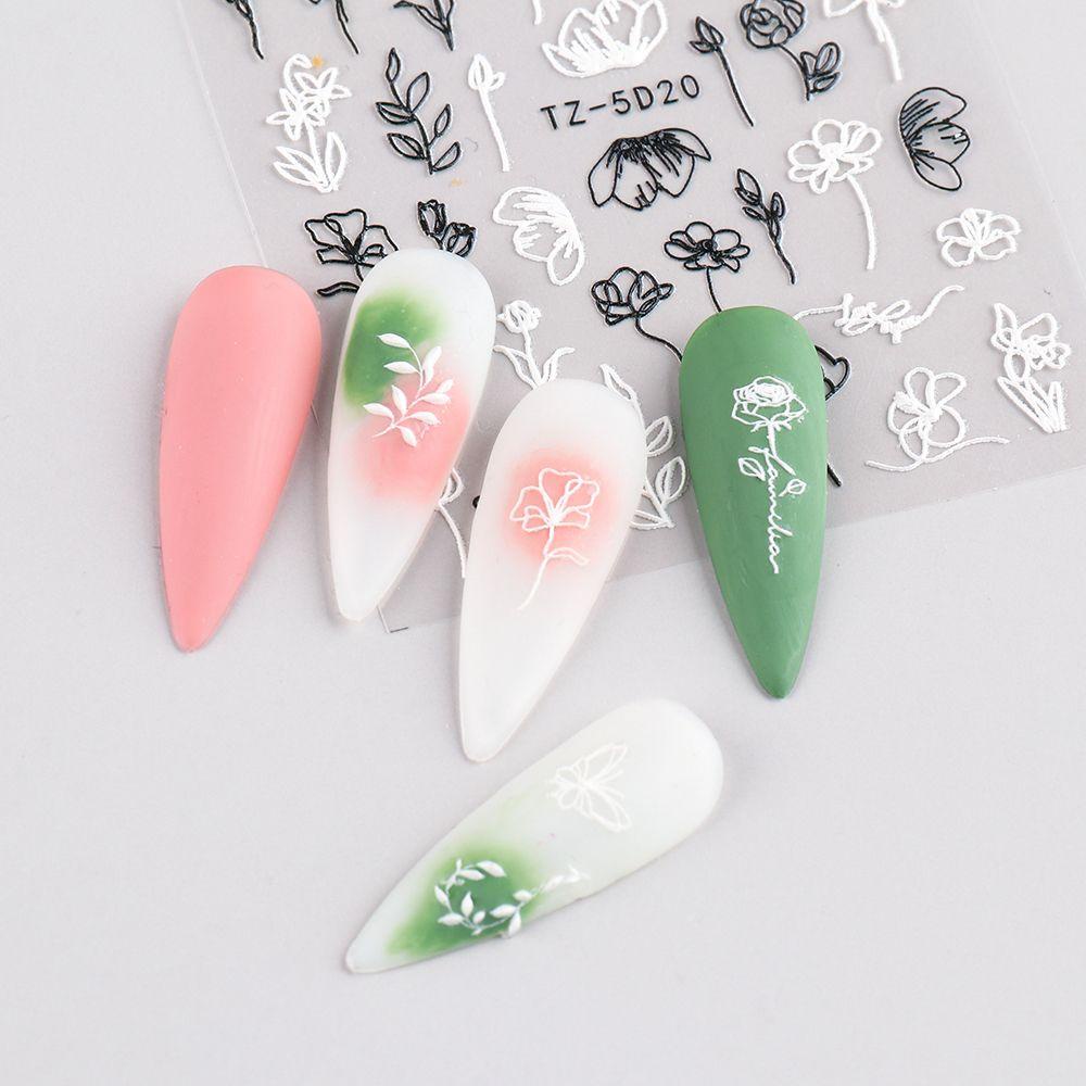 Agustina Bunga Nail Art Stiker Fashion Musim Semi Menawan Wanita Camelia Nail Art Dekorasi Nail Tip Sliders Floral DIY Manicure Accesorios